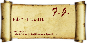 Füzi Judit névjegykártya